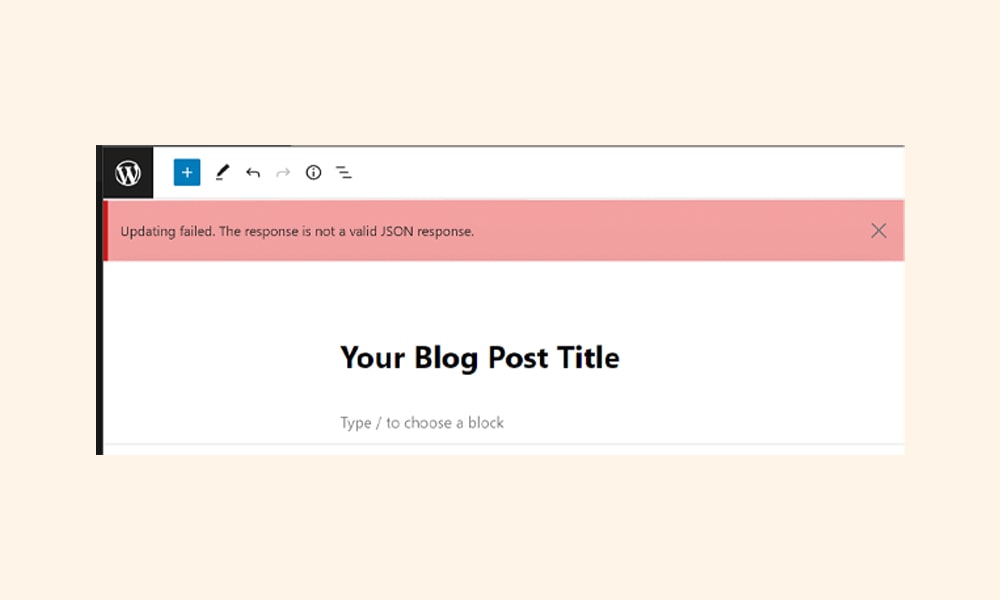 Invalid JSON Error in WordPress